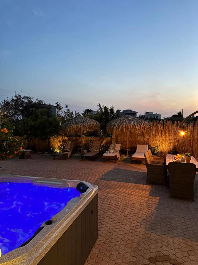 Villa Aspasia With Private Jacuzzi - Oasis Resort 科基诺斯皮格斯 外观 照片